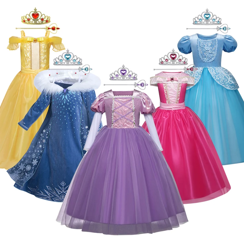 Fancy Children's Clothing Princess Dresses for Girls Party Cosplay Princess Costumes Halloween Christmas Dress Birthday Clothes