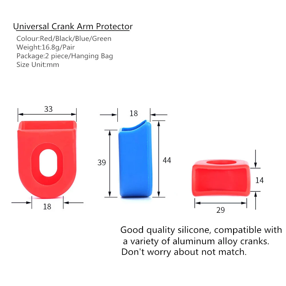 Durable Silica Bike Crank Arm Protective Covers - Set of 2