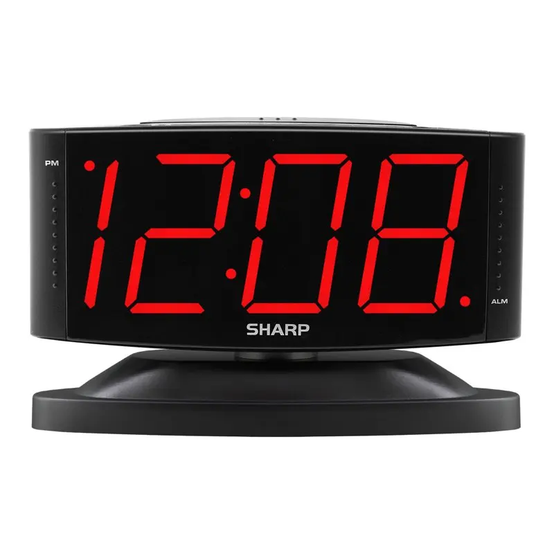 

Digital Alarm Clock, Swivel Base, Black Case, Red Display, SPC033A