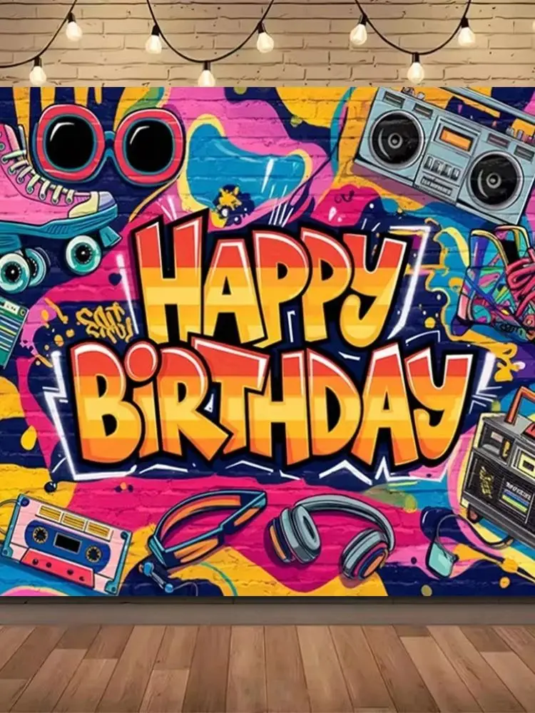 Urban Creative Graffiti Hintergrund Dekoration Street Art Spray Painting Geburtstag Party Spielzimmer Schlafzimmer Hintergrundzubehör – Detail 12
