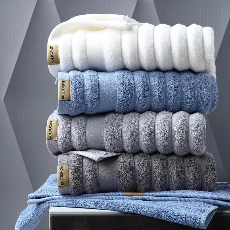 100% Cotton Shower Towels Bath Towel for Adults High Absorbent Home Hotel High quality pure cotton adult towel thickening 6