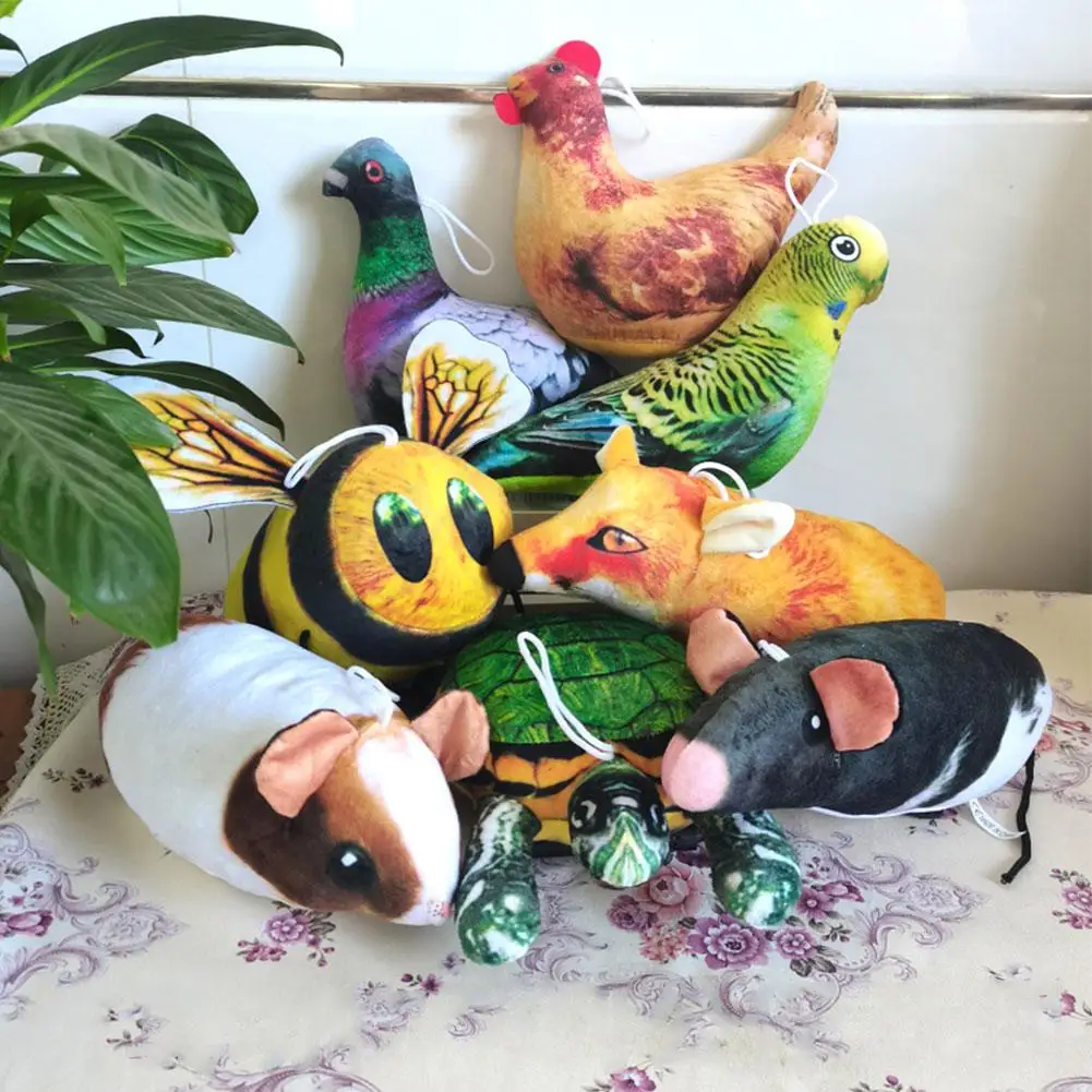 

Chicken Parrot Pigeon Mouse Fox Turtle Bee Dutch Pig Pigeon Children's Stuffed Animal Simulation Dolls Toys Plush Gifts J0P6