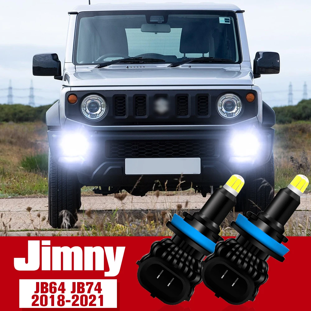 

2pcs Front Fog Light Accessories LED Bulb Lamp For Suzuki Jimny JB64 JB74 2018 2019 2020 2021