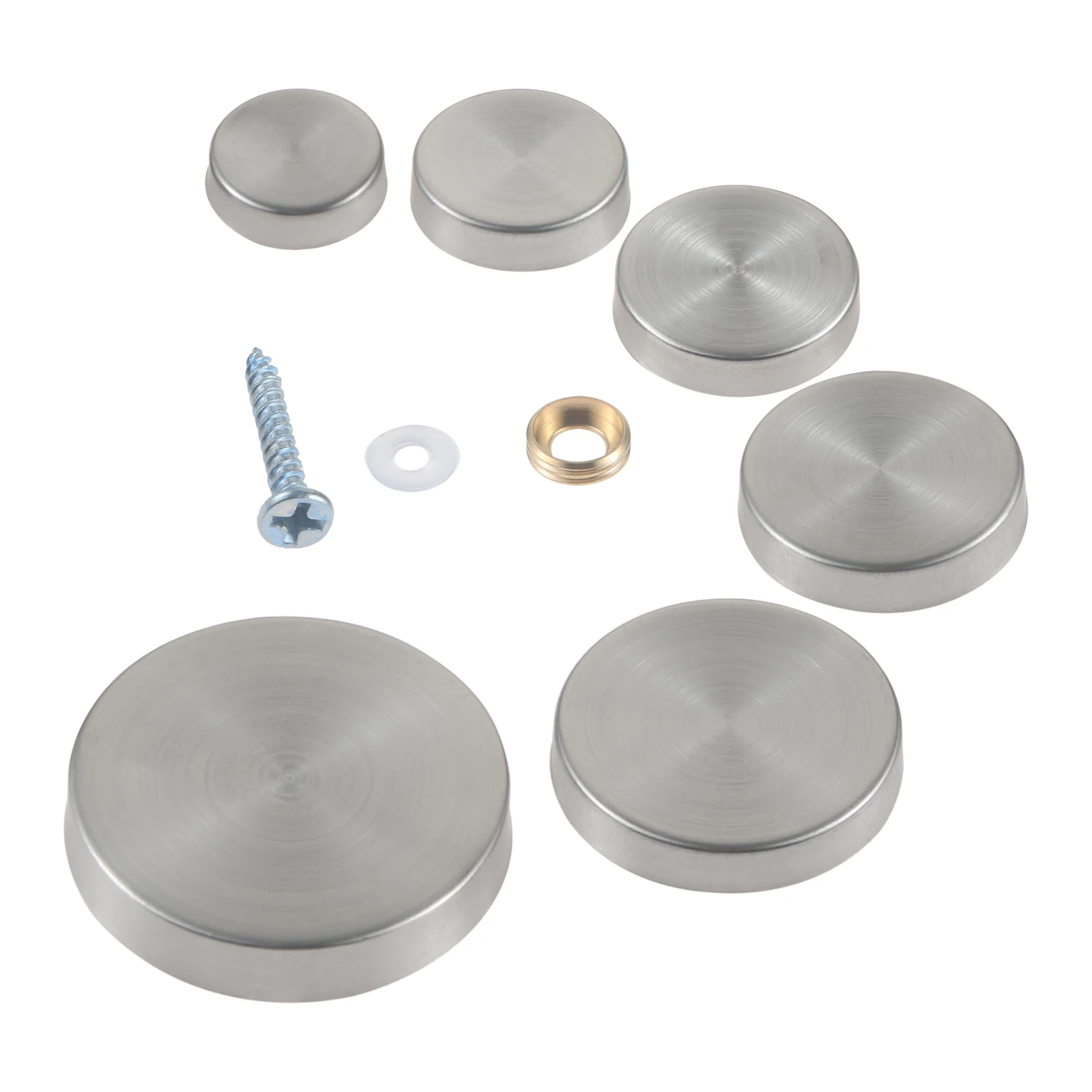 16 Viti A Specchio Acciaio Inox 304 | Con Coperchio Oro 19mm | Per Fissaggio Specchi E Vetri - Foto 12