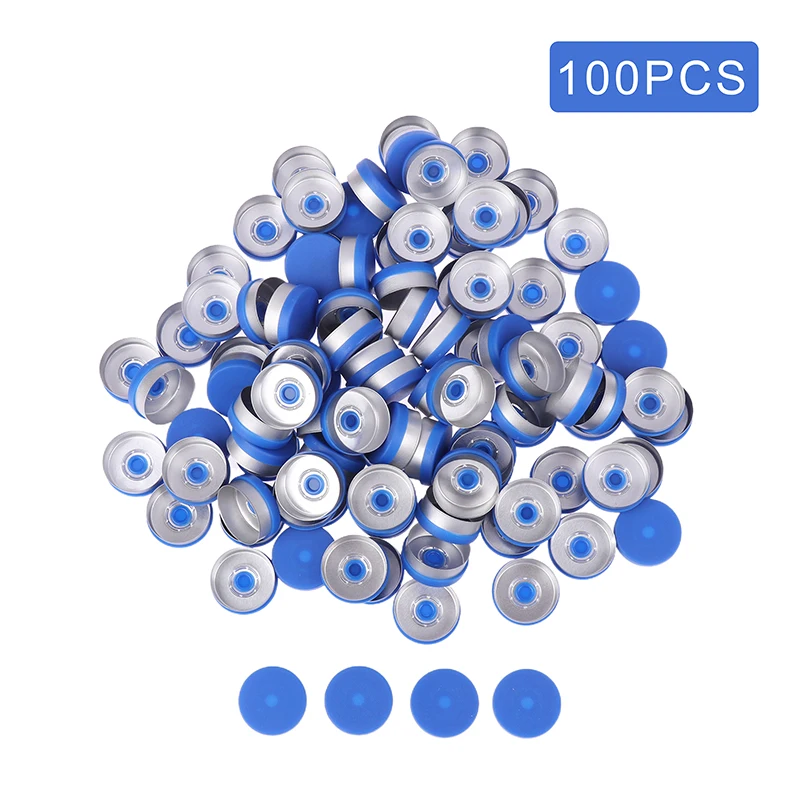 Medical Vial Cap Aluminum Cap Medical Bottle OD 20mm Diameter Aluminum Flip Off 100pcs