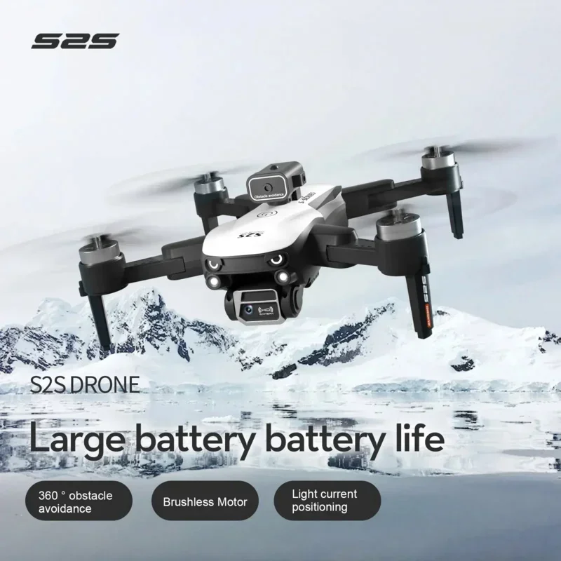 

New S2S Obstacle Avoidance Professional Drone Helicopter FPV Optical Flow RC Quadcopter 5G 8K HD ESC Camera Dron Toy Gift