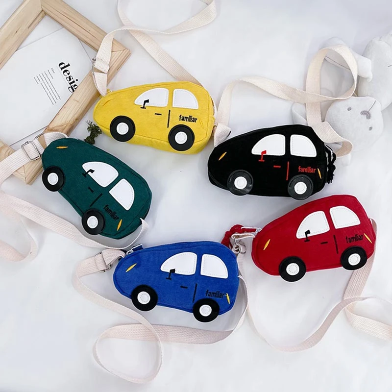 

2023 Corduroy Mini Crossbody Bag Packet Children Baby Boys Girls 3D Car Shoulder Bag Handbags Cartoon Mini Coin Purse