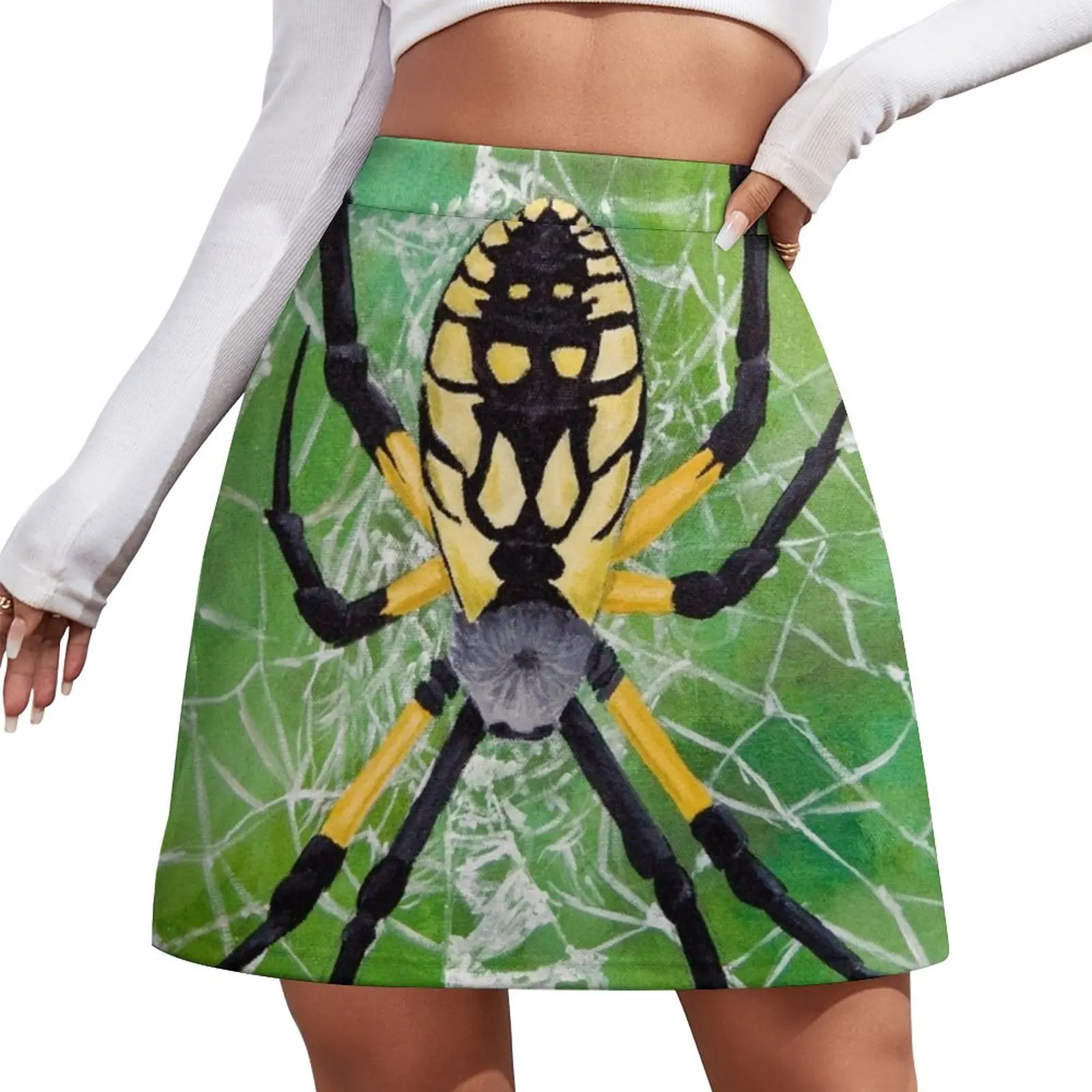 Marbled Orb Weaver - Ohio Mini Skirt skirts summer 2023 woman Female dress mini denim skirt Evening dresses