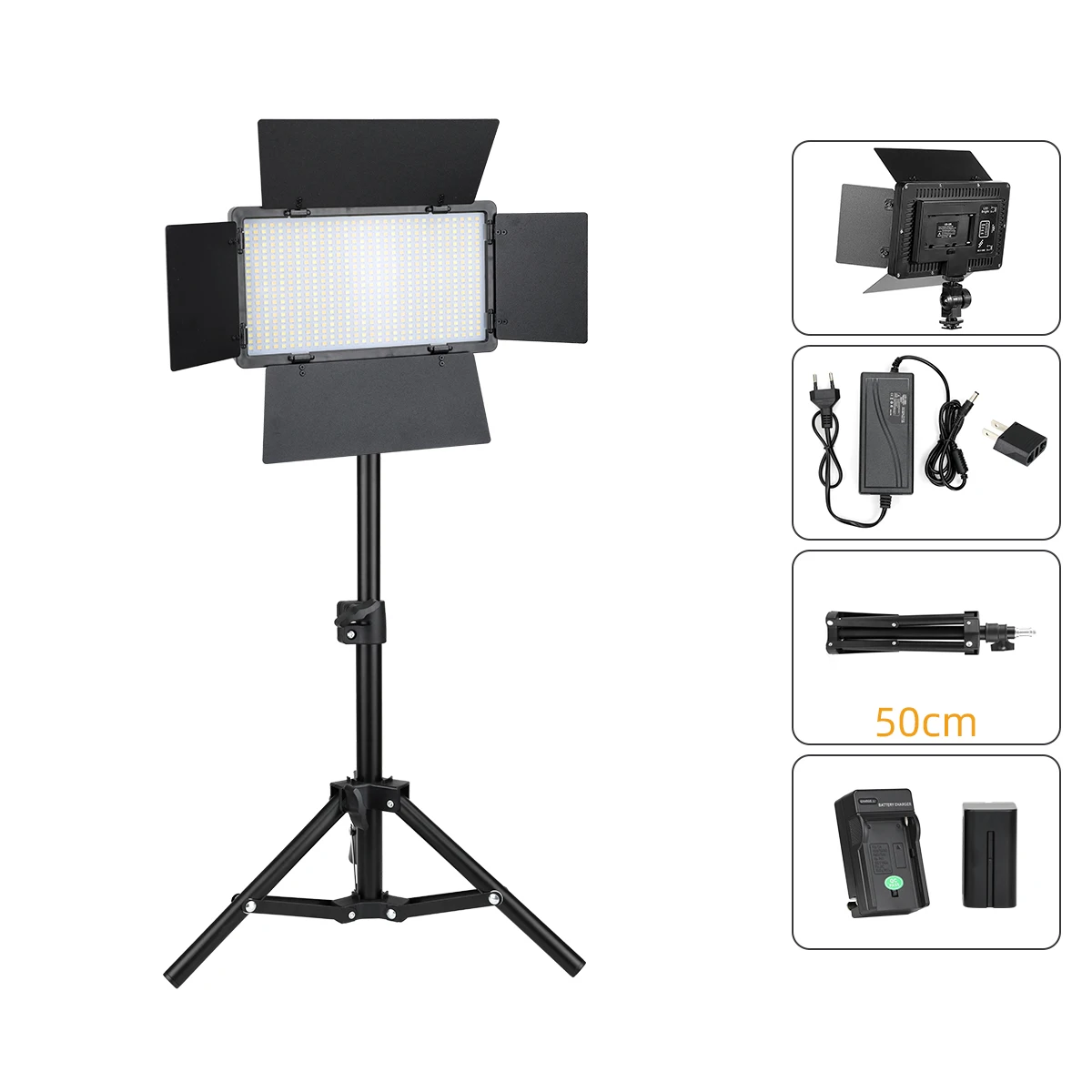 Andoer 2pcs USB LED Video Light Kit Photography Lighting 3200K-5500 Andoer 2pcs USB LED Video Light Kit Photography Lighting 3200K-5500