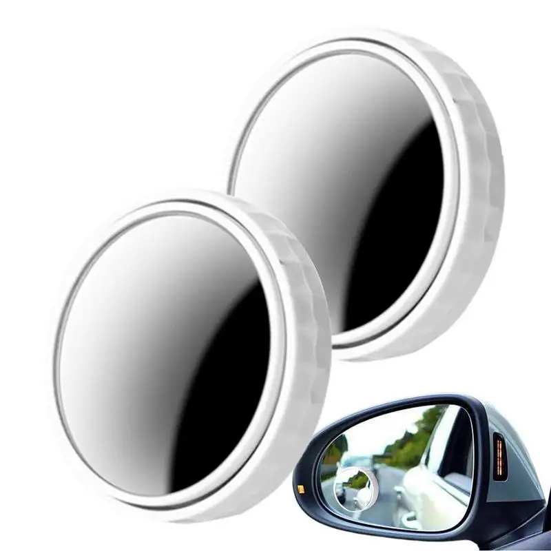 

Car Mirror Blindspot Mirror Wide Angle Round 360 Degree Rotate View Mirror Adjustable Glass Maximize Rearview Universal