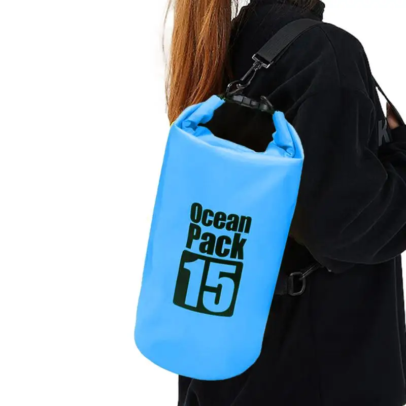 

Waterproof Dry Bag 15L Floating Dry Sack For Rafting Safety Float With Vibrant Colors For Rafting Kayaking Paddling Canoeing