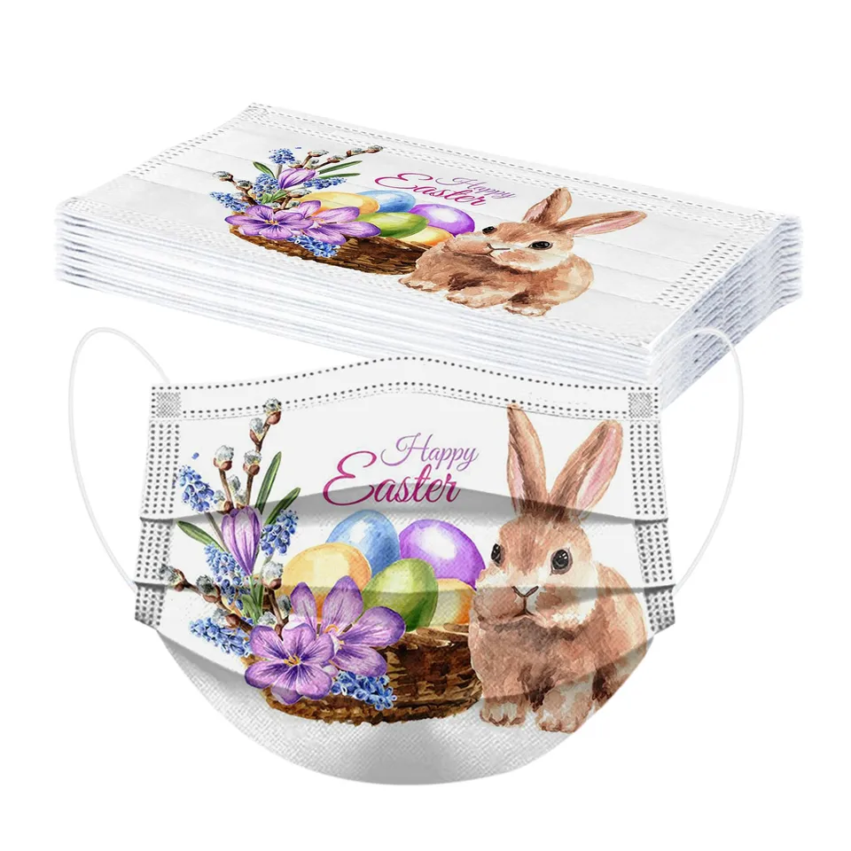 Happy Easter 10PC Disposable Breathable Face Masks