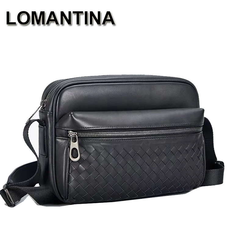 

LOMANTINA Business Men's Styles High Quality Genuine Leather Cowhide Handbags Male Shoulder Messenger Multi-Functional Man Bag