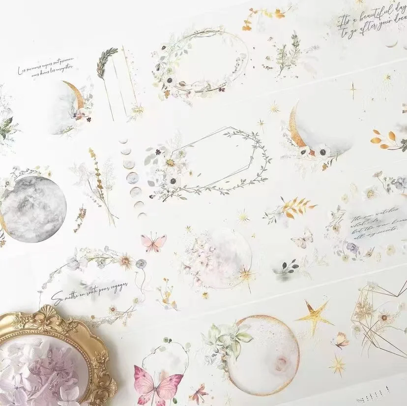 Schöne Bouquets Mädchen Washi PET Band für Karte, Die DIY Scrapbooking Plan Dekorative Aufkleber – Detail 9