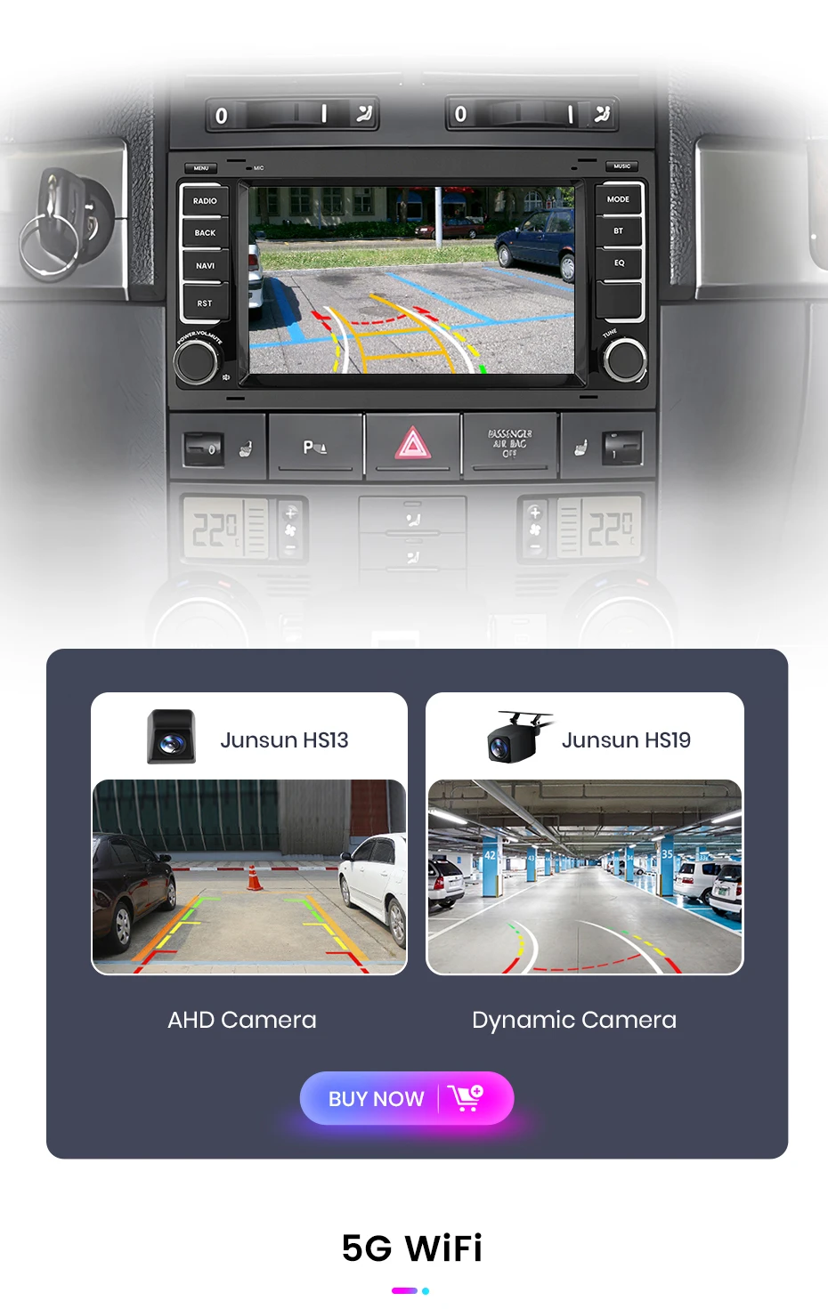 Junsun drahtlose carplay android auto auto intelligente systeme für volkswagen vw touareg multivan t5 transporte 2006-2018 gps auto – Detail 20
