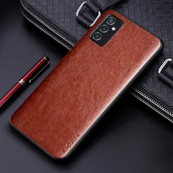 Elegance Series Luxury PU Leather Solid Color Phone Case - Premium Protection and Style for M13 5g (Brown)