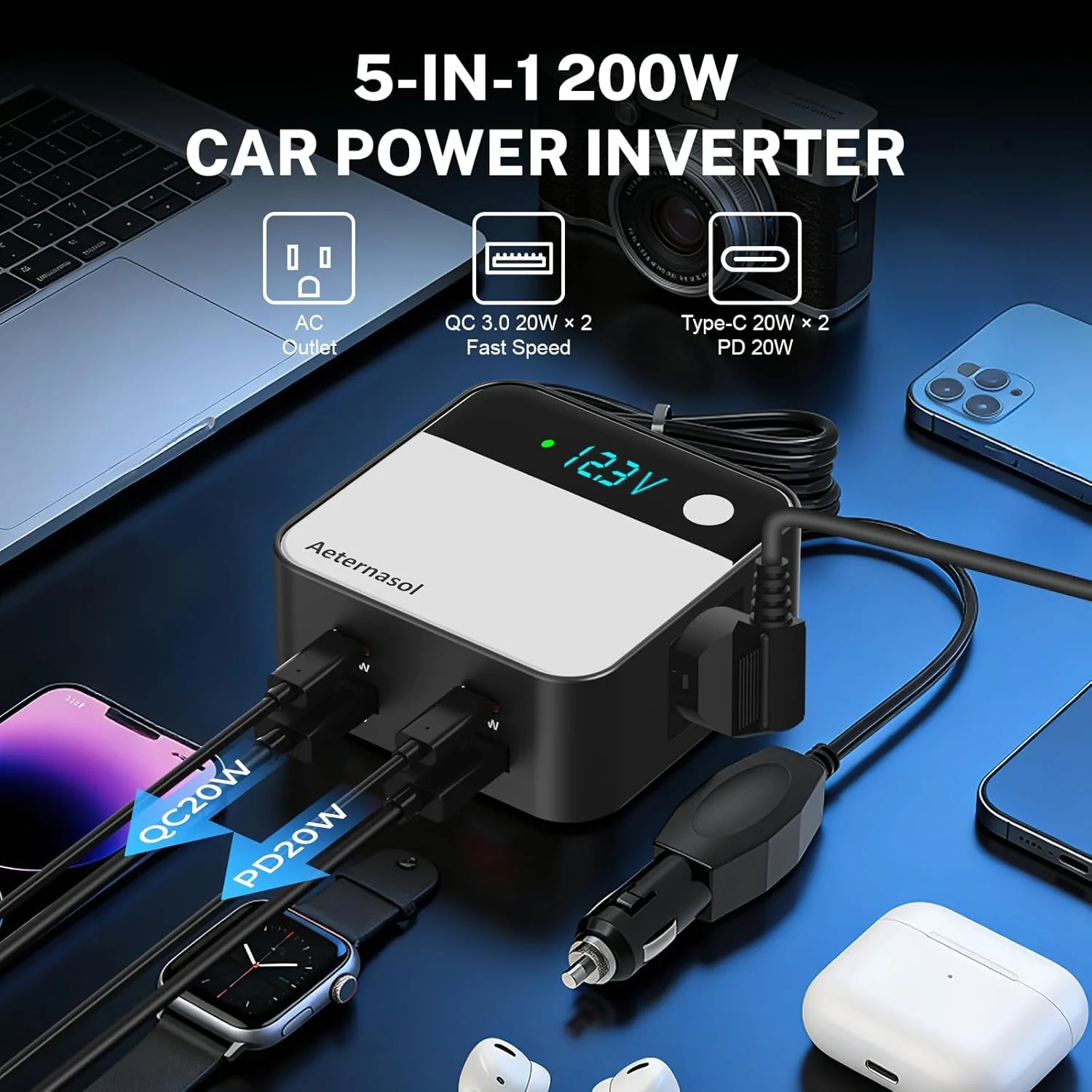 200W Car Power Inverter 3