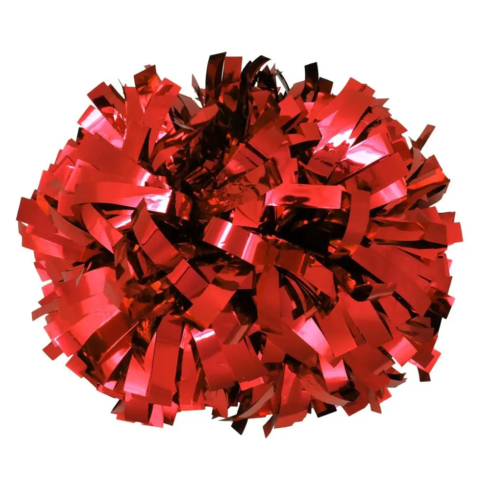 Factory Cheerleading Pom Poms Metallic Cheer Girls Kids Adult Dance Training Middle Baton Handle for Team Sport Spirit