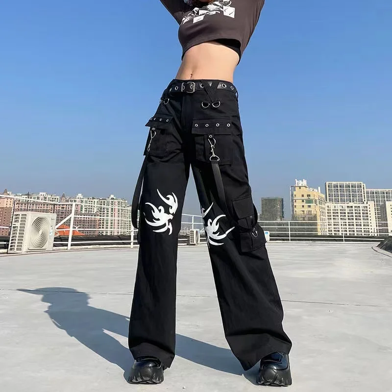 Women Lightweight Elastic Gothic Pants