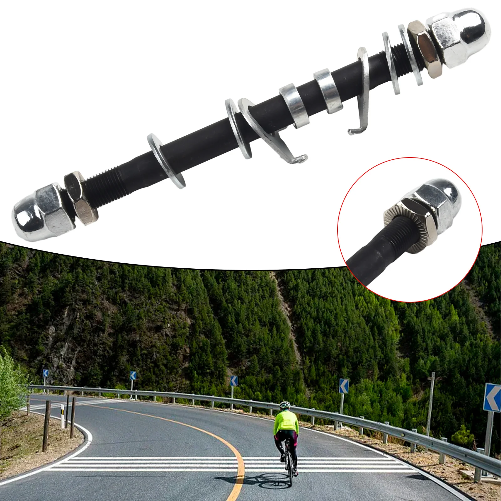 자전거 휠 허브 액슬 리어 솔리드 스핀들 샤프트 빈티지 팻 타이어 전기자전거용 10mm 80mm 100mm 프론트 포크 자전거 액세서리