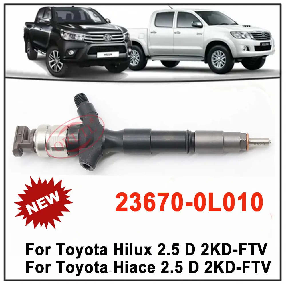 

095000-7380 Diesel Injector 23670-0L010 23670-0L070 Common Rail 095000-7760 for Toyota Hilux/Hiace 2.5 D 2KD-FTV