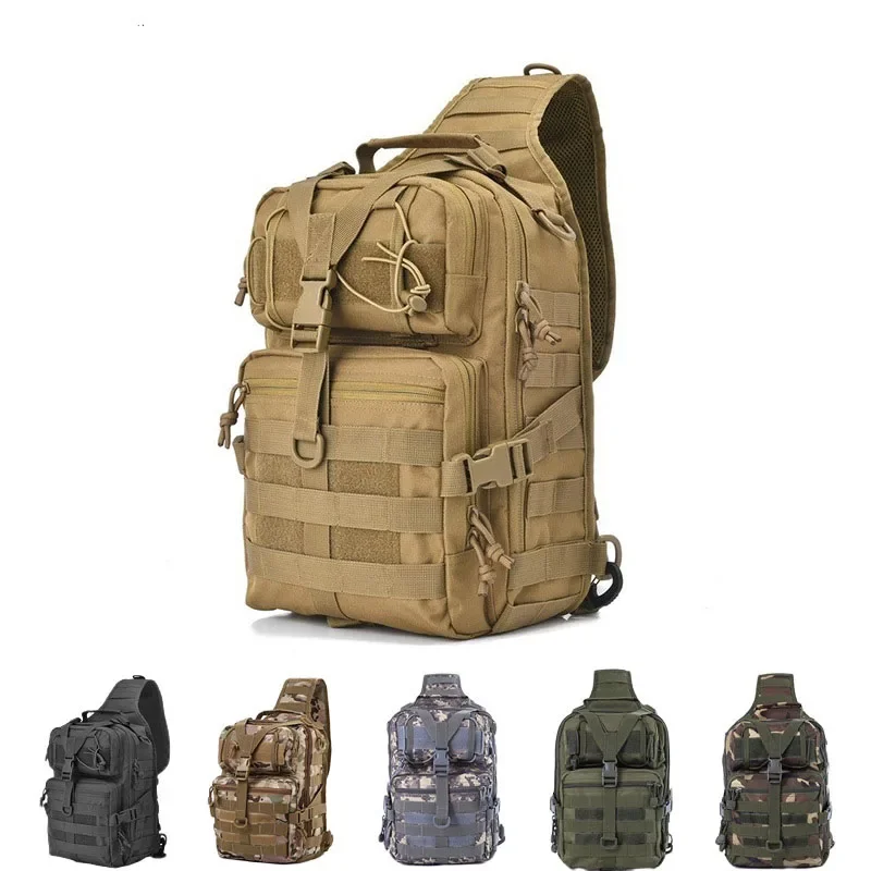 MensTacticalShoulderBagMolleCamouflageSlingArmyBagsMilitary