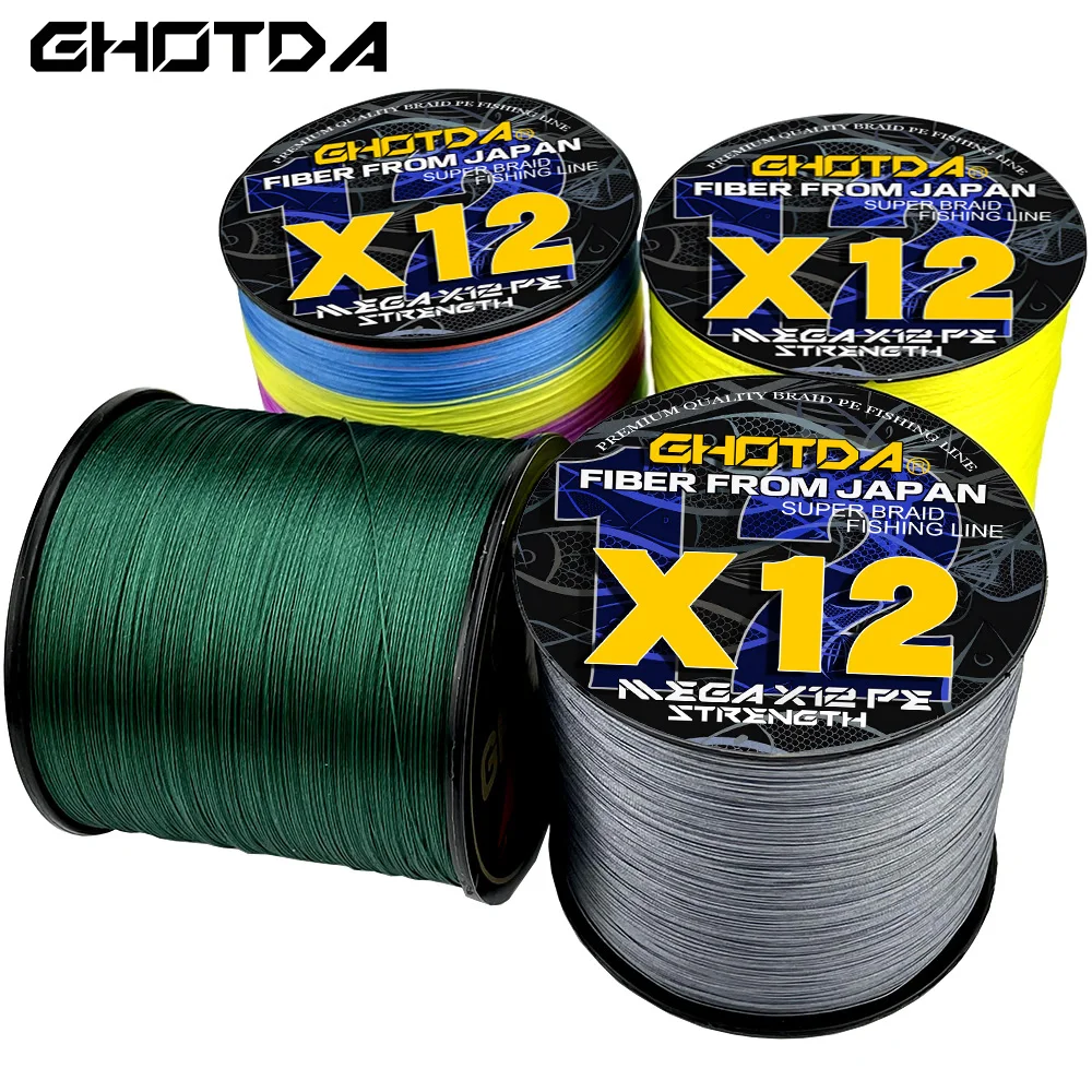 Ghotda300M100M12StrandsMultifilamentPEBraidedFishingLine25