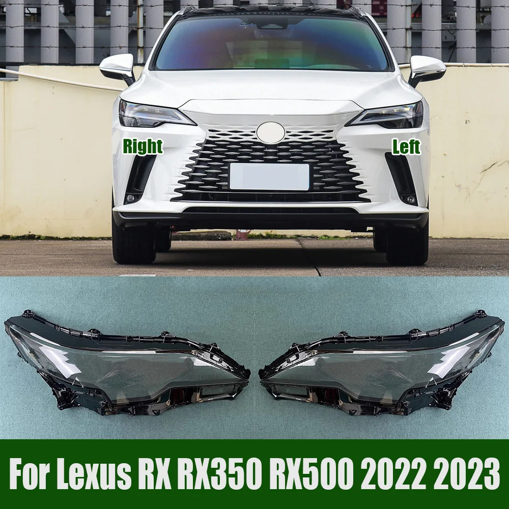 

For Lexus RX RX350 RX500 2022 2023 Front Headlamp Cover Lamp Shade Headlight Shell Lens Replace Original Lampshade Plexiglass