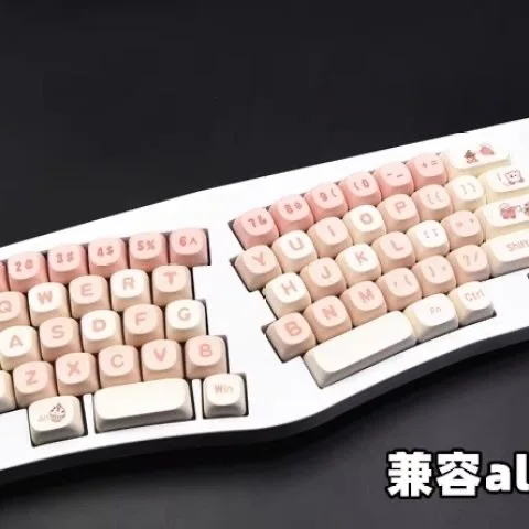 Moa-keycap Bonito dos Desenhos Animados para Teclado Mecânico Alice Keycaps Pbt Keycaps Creative Faça Você Mesmo Gift 61 87 104 108 - Imagem 4