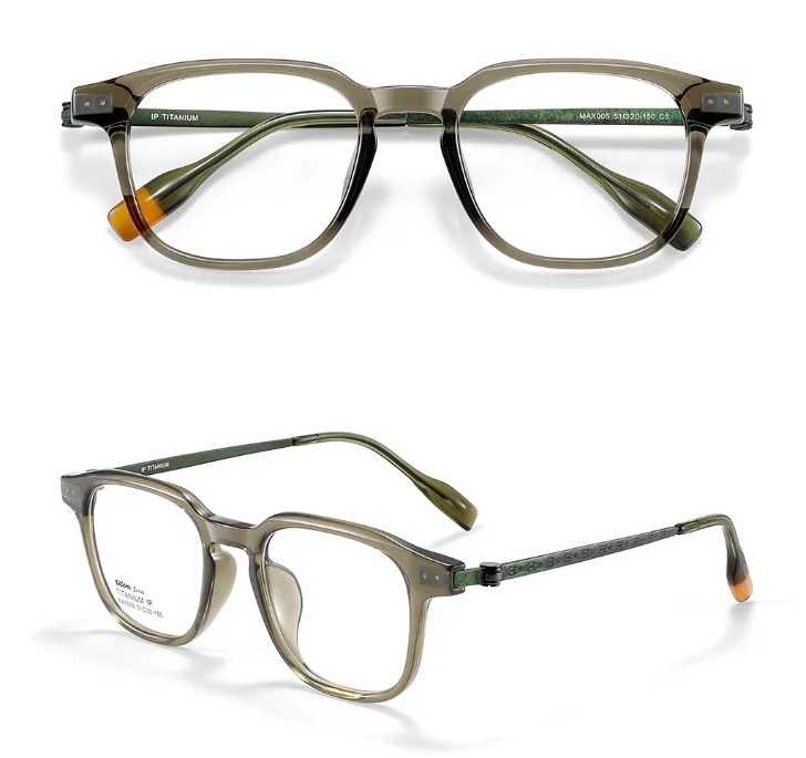 CCspace Men's Full Rim Big Square Eyeglasses