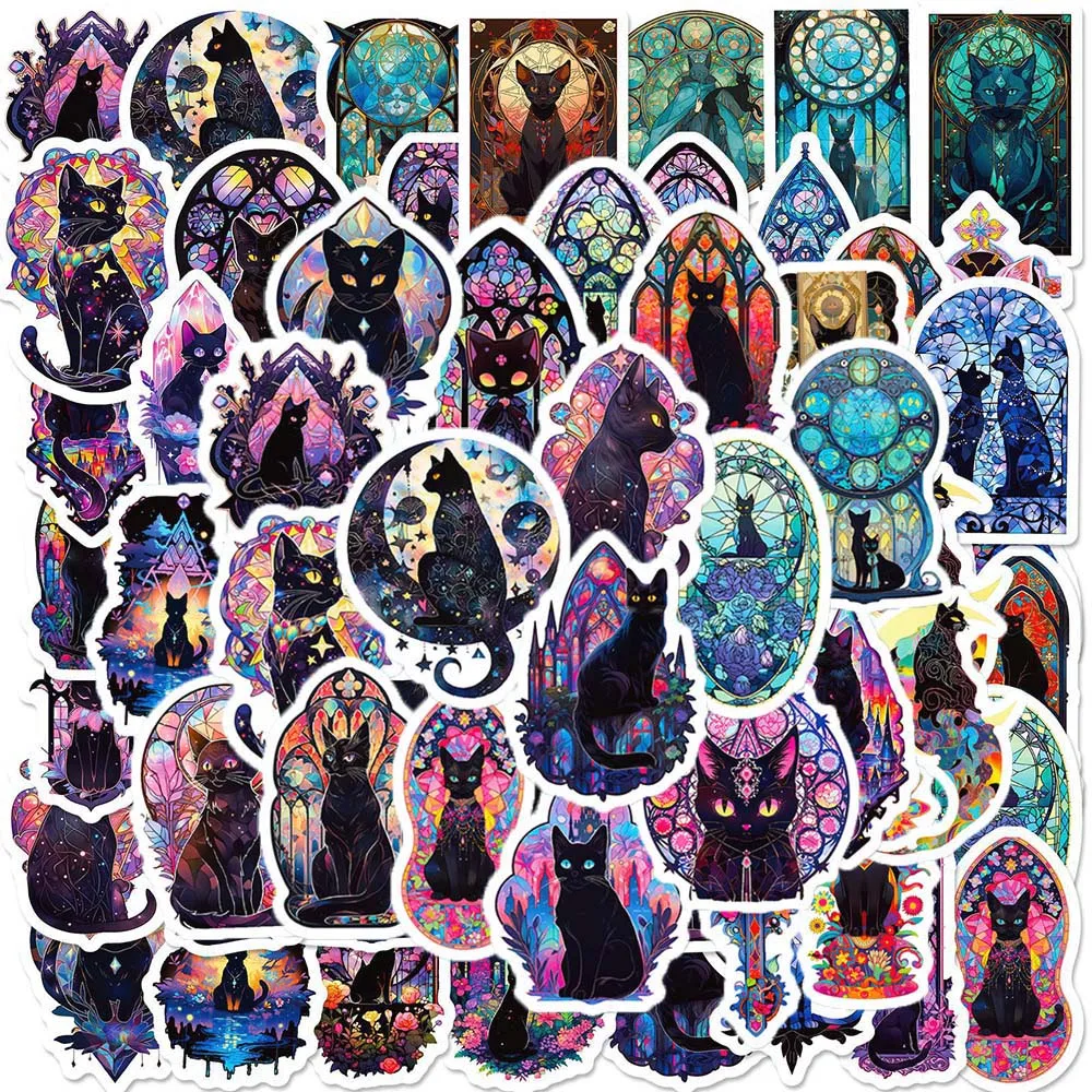 

10/50Pcs Gothic Cool Cat Cartoon Aesthetic Varied Graffiti Stickers DIY Skateboard Notebook Wall Phone Decoration Travel Luggage