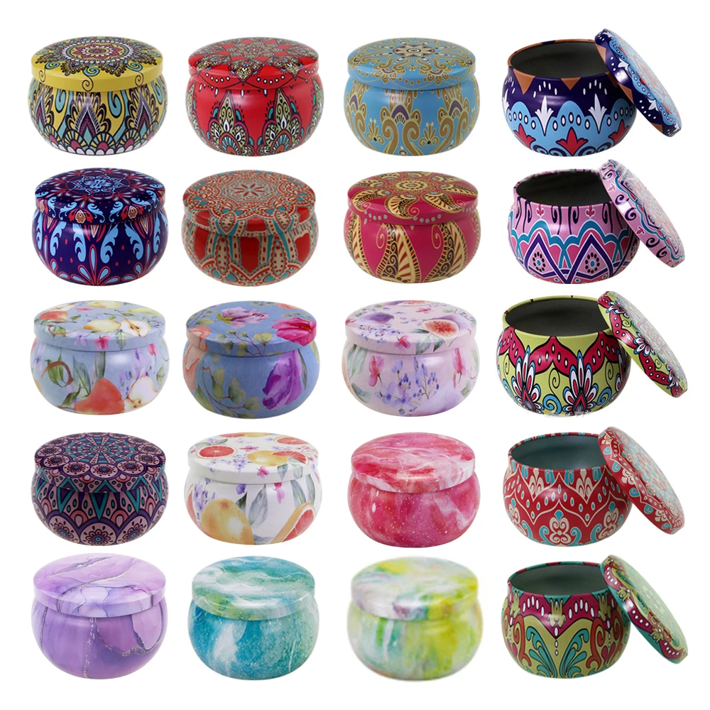 캔들 캔 4.4 Oz 금속 원형 용기, 캔들 벌크 제작용 뚜껑이 있는 빈 캔들 항아리, 예술 및 공예품 보관, 20 개