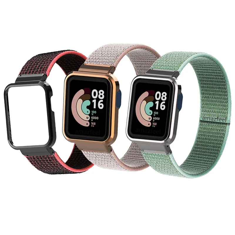 Premium Nylon Strap with Metal Case Protector - Adjustable Wristband