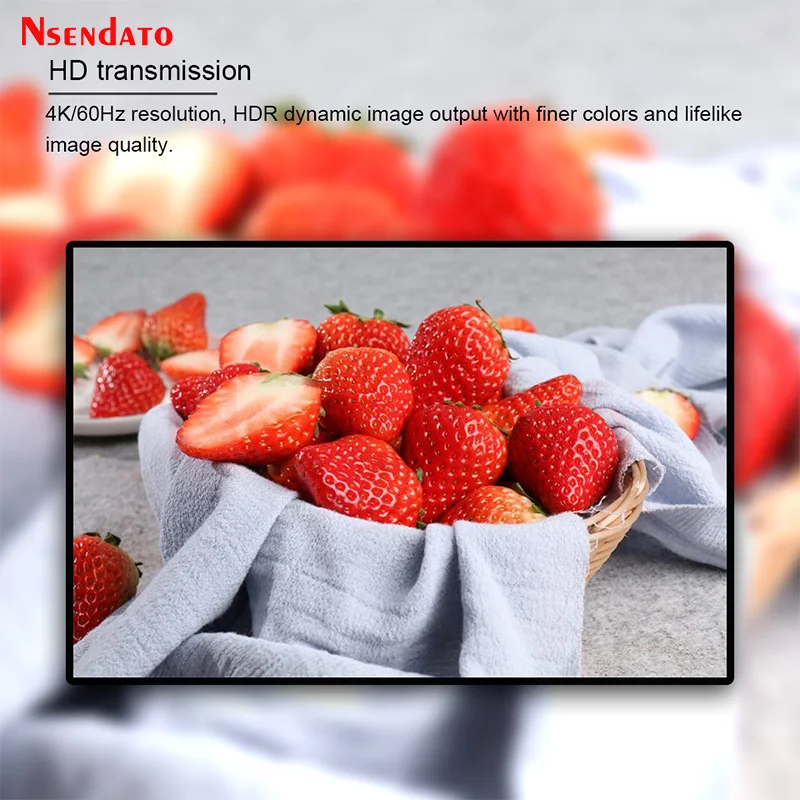 4K 60Hz HDMI Extender Over RJ45 60M HDMI To Dual Ethernet Extender Kit HDMI 2.0 Cascade Connection Receiver Extender For PC TV