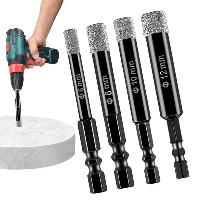 TileDrillBitSetRouterBitForDrillHexagonalShankTileDrillBit