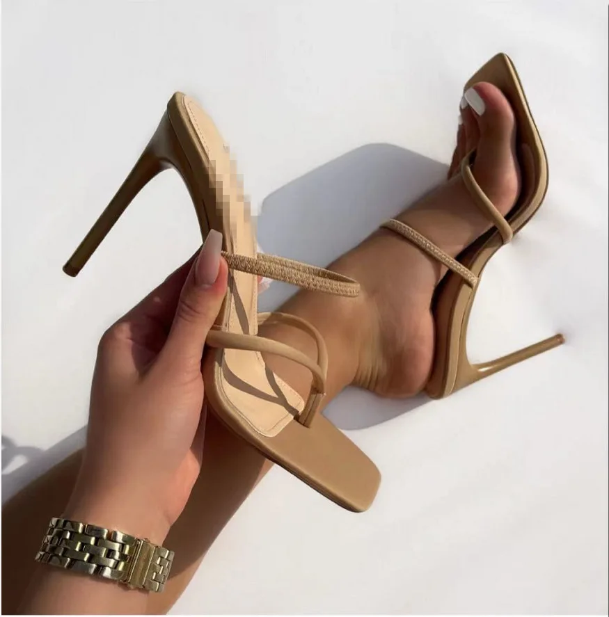 Summer Women's High Heel Sandals Stilettos Toe Shoes Fashion Casual Classic Designer High QualitySize 35-43 Women's Sandals