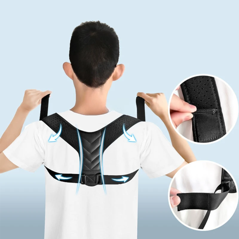 Back Posture Correction Belt Hunchback Prevention Correction of Sitting Posture Unisex Breathable Body Shaping Support Braces 3