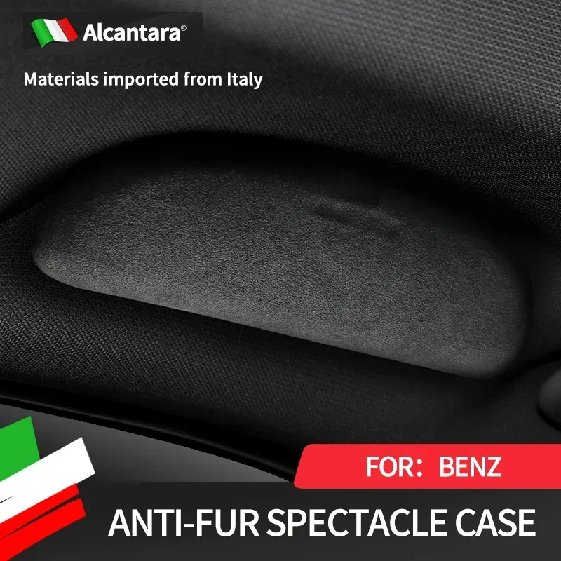 

Glasses Box Car Roof Armrest Handle Repacking Sunglasses Case Holder for Mercedes-Benz E-Class GLC/GLA/GLB/GLE Alcantara Suede
