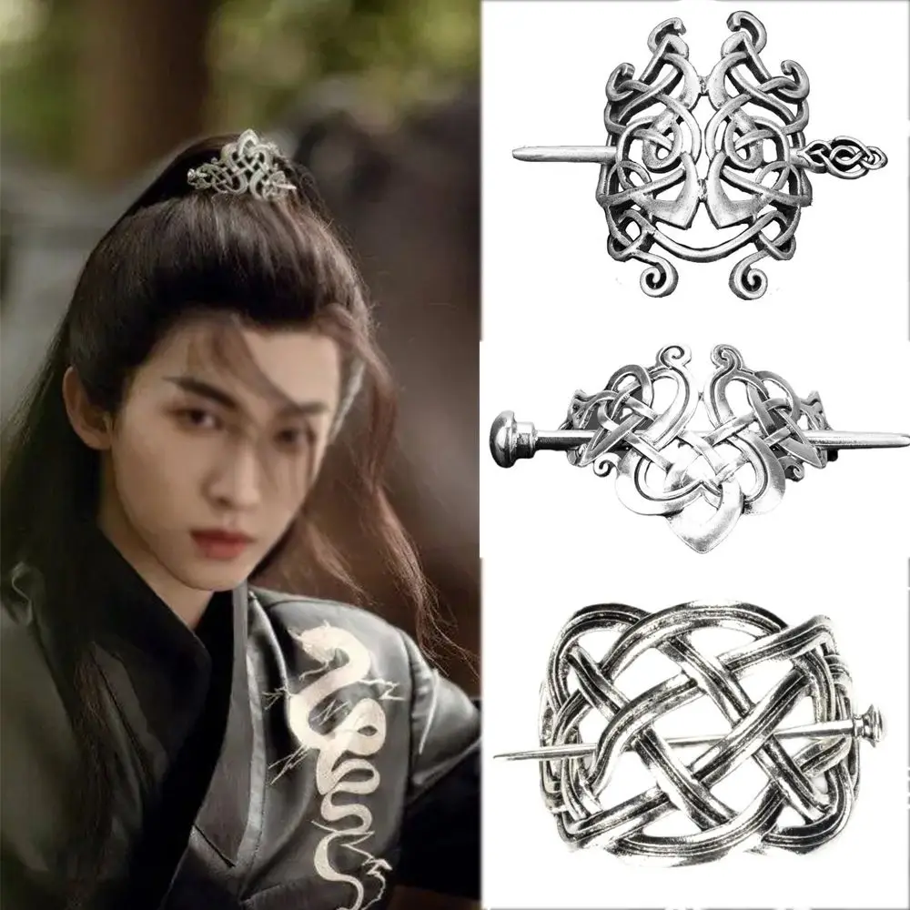 Vintage Hair Pin Celtics Knots Hair Crown Hair Stick Viking Chinese Korean Style Hairpin Unisex Headdress Jewelry Accessories