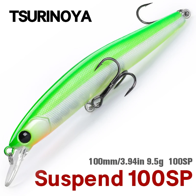 

TSURINOYA Lure DW70 Suspending Jerkbait Fishing Minnow 100SP 100mm 9.5g Pike Bass Lure Hard Bait Wobbler Crankbait Pesca Isca