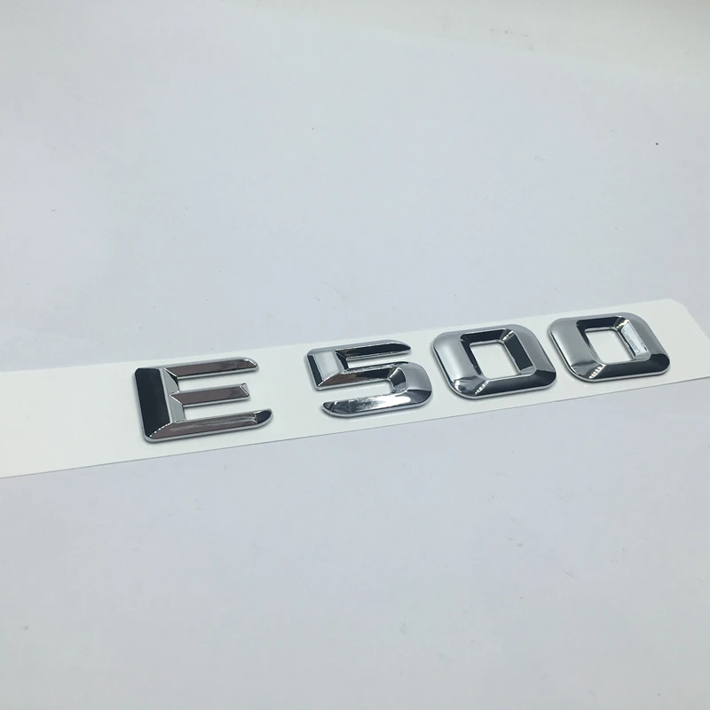 1x Excellent chrome E500 ABS TRUNK LETTER EMBLEM BADGE FOR MERCEDES BENZ E500 