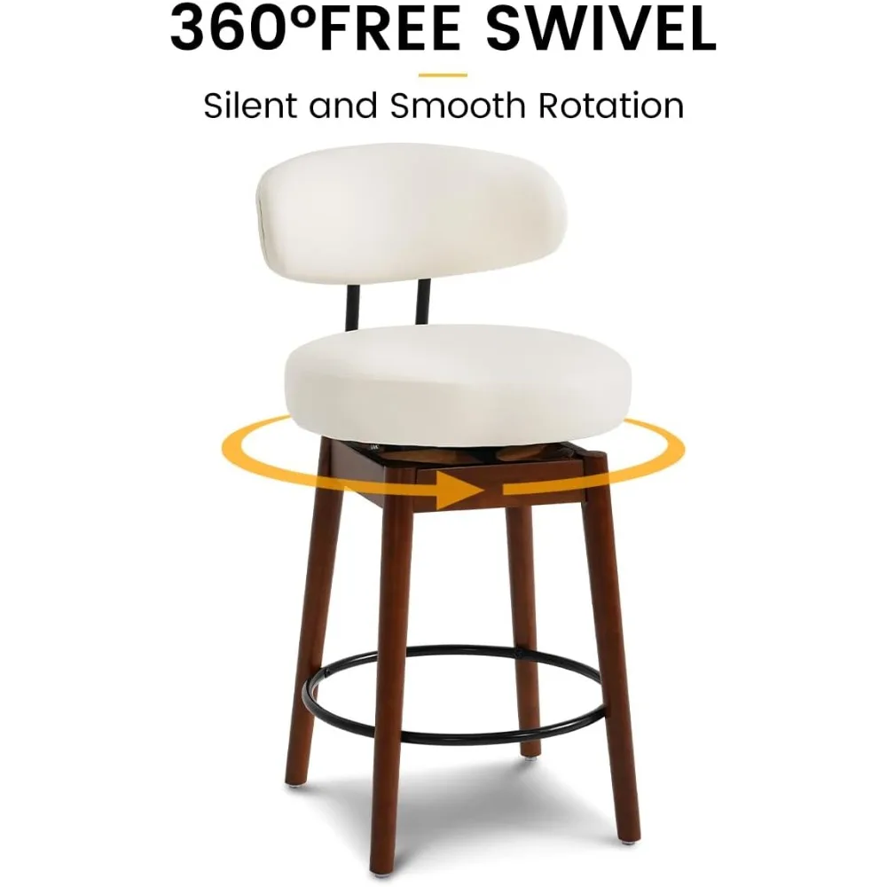 Swivel Counter Height Bar Stools Set of 4, 30" 5