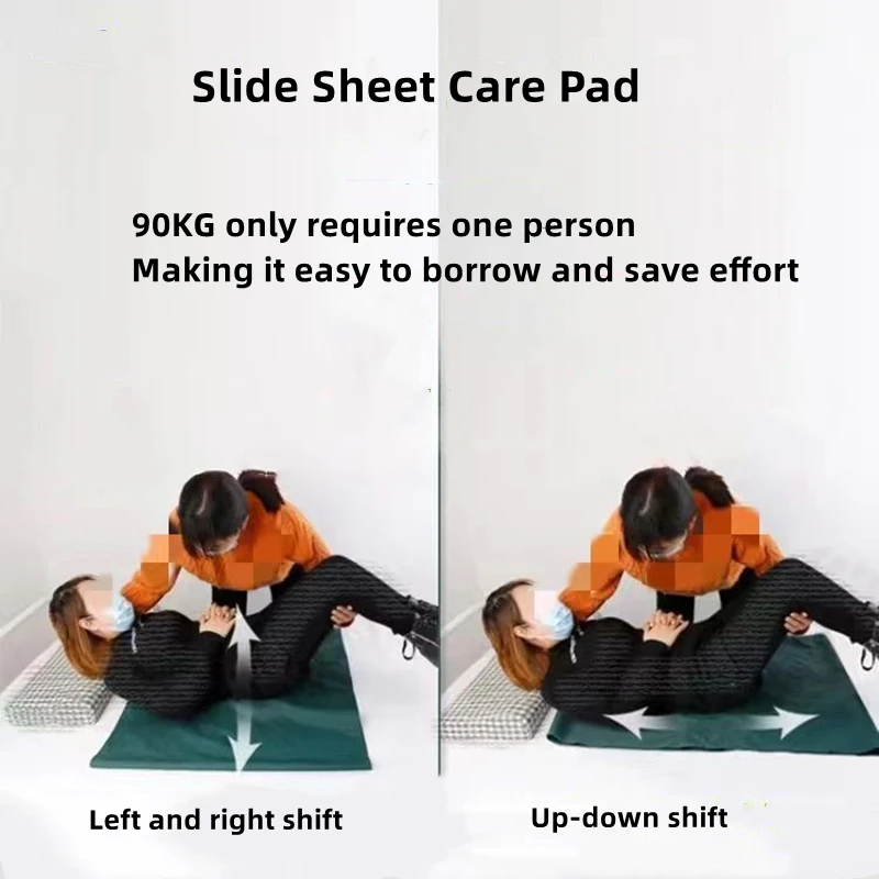 Shift Slide Sheet Reusable Washable Transfer Bed Cloth Sliding Sheet Body Lifting Position Pad for Elderly Disabled Bedridden