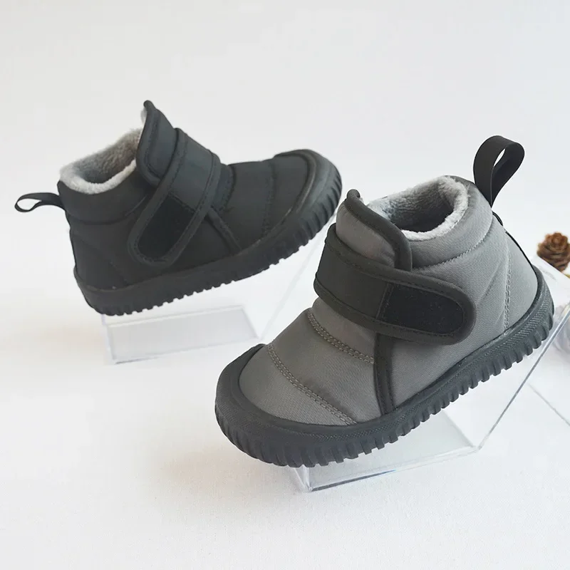 Winter children velvets cotton shoes baby casual soft-soled warm cotton boots boys and girls fashion short snow boots casual shoes children boots