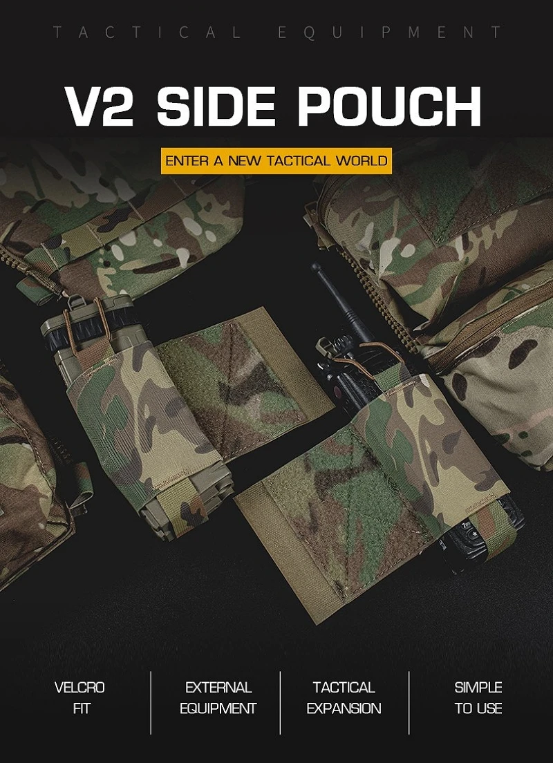 Hunting Vest Wingman V2 Ferro Style Elastic Radios Holder Bag Magazine Pouch FCPC V5 Airsoft Hunting Equipment Radio Side Pack