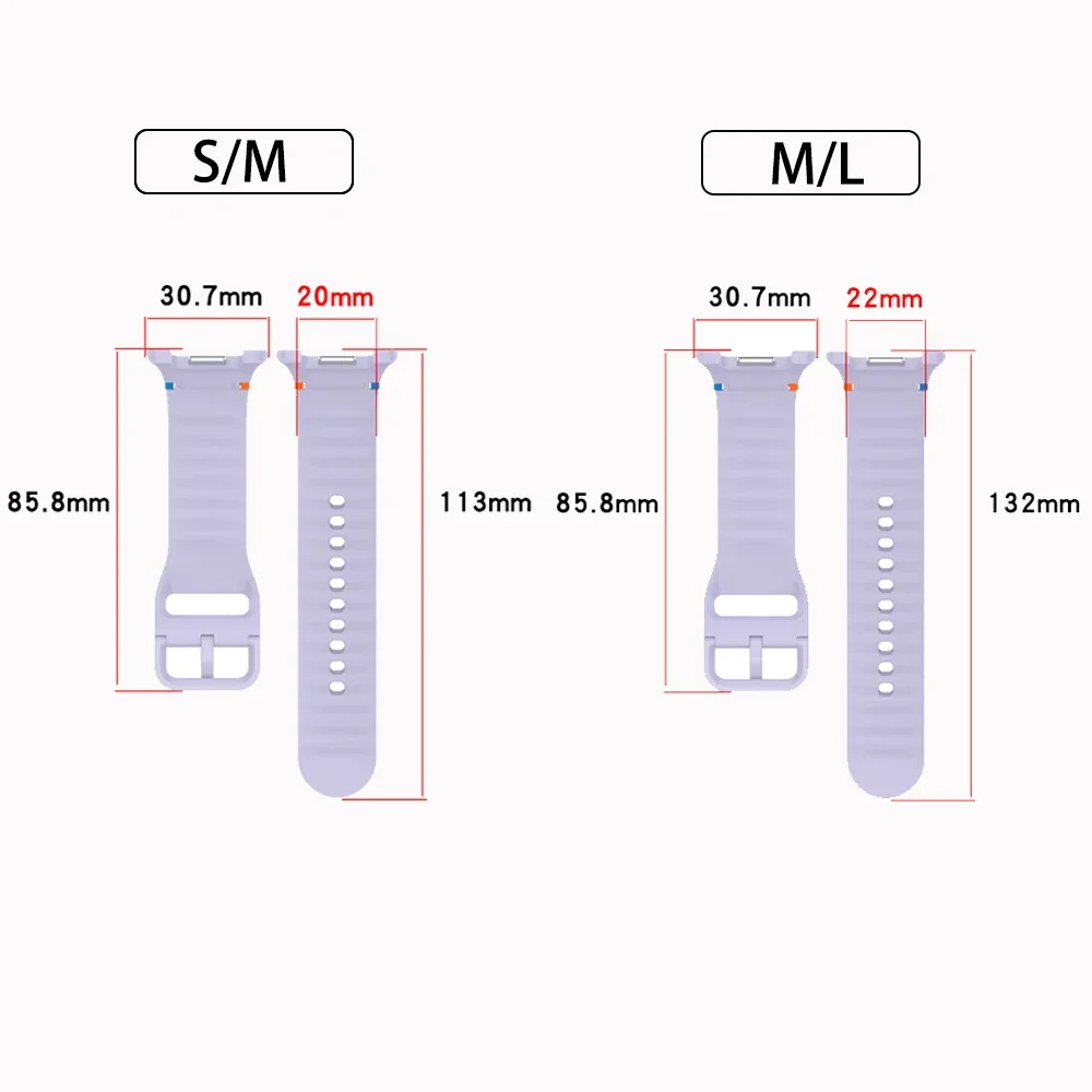 For Samsung Watch 8 Strap Original Silicone Soft Watchband Replacement Band No Gap Galaxy Watch 8 classic 40mm 44mm 46mm Correas