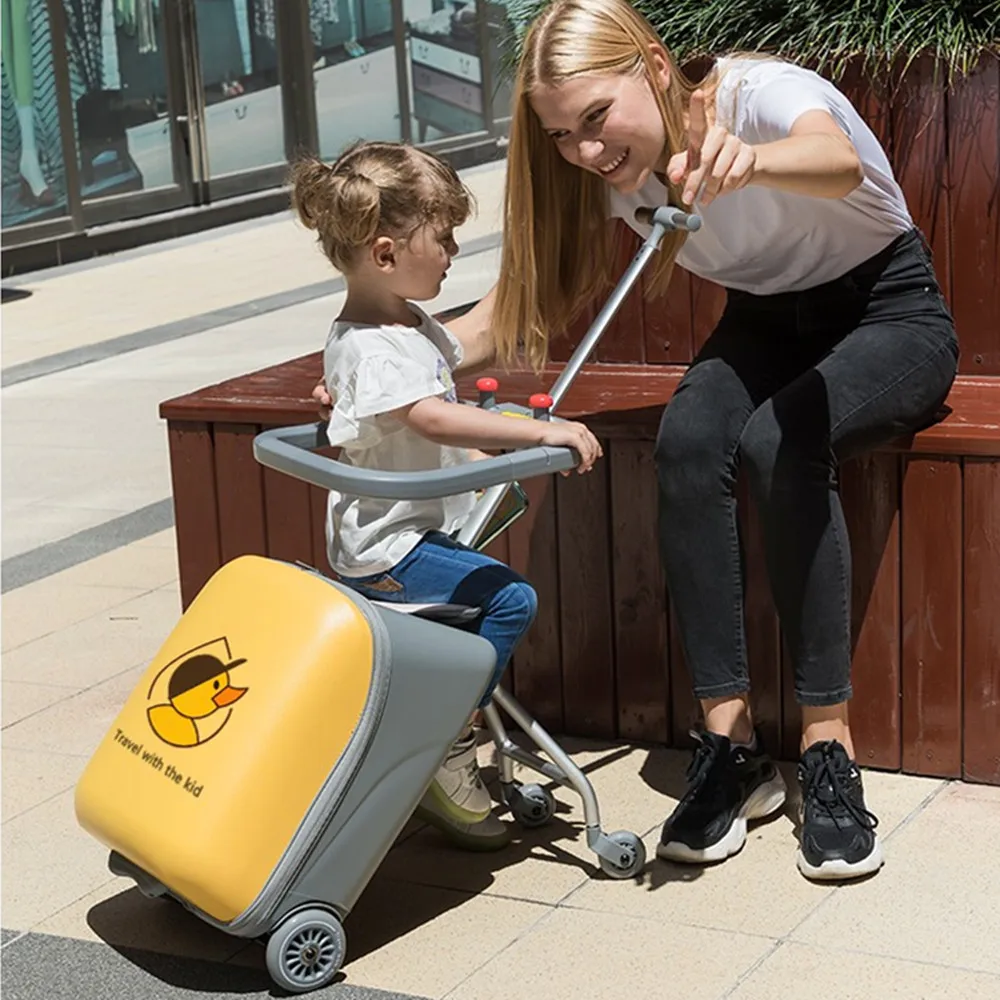Bagages MultiCarry + Joy avec siège portable pour enfants et adultes,  fermeture éclair avant, facile d'accès, valises multifonctionnelles
