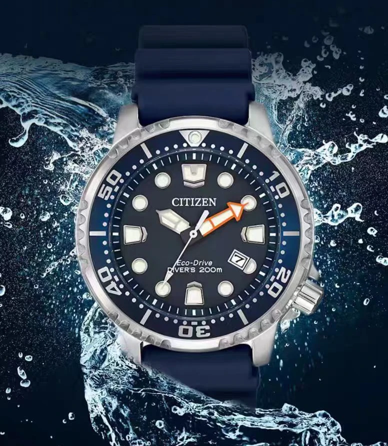 New Fashion Luxury Brand Citizen Promaster Diver Series Orologio Con Nastro Calendario A Tre Pin Al Quarzo Da Uomo Eco-Drive Con Confezione Regalo