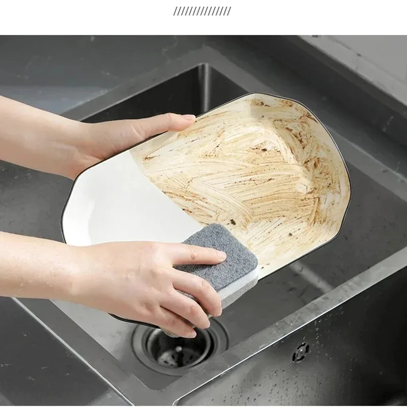 Double Sided Sponge Pot Cleaning and Maintenance, Washing, Household Washing Pads, Tools, Brushes, Convenient and Practical