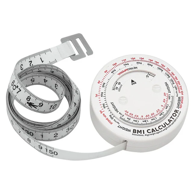 1 Pcs 150cm BMI Body Mass Index Retractable Tape Calculator Diet Tape Measures Tools Automatic Telescopic Tape Measure 3